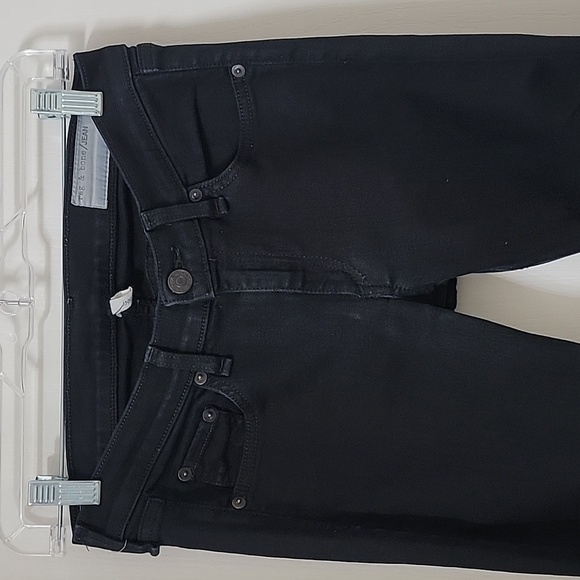 Rag & Bone Size 28 Skinny Coated Black Jeans Style # 1502K520, Gently Used Cond. - Picture 3 of 15